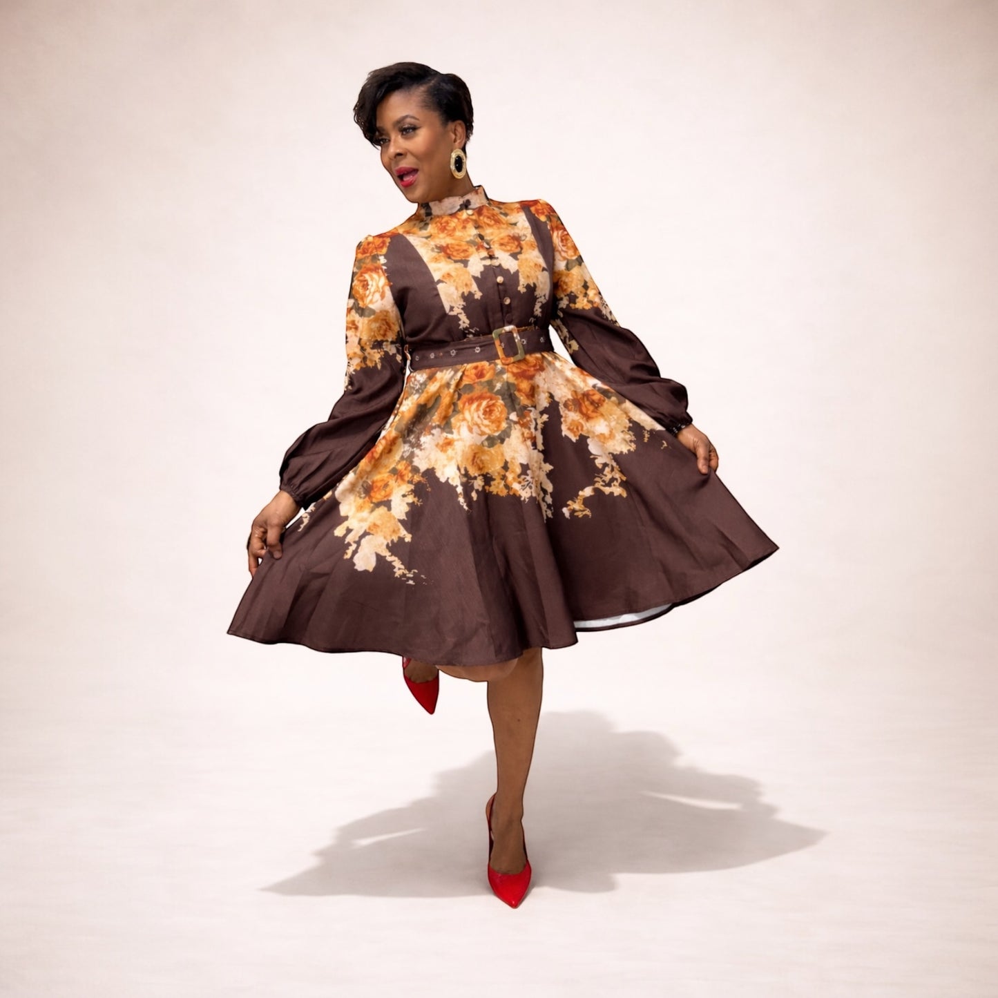 Robe Patineuse à imprimé Floral