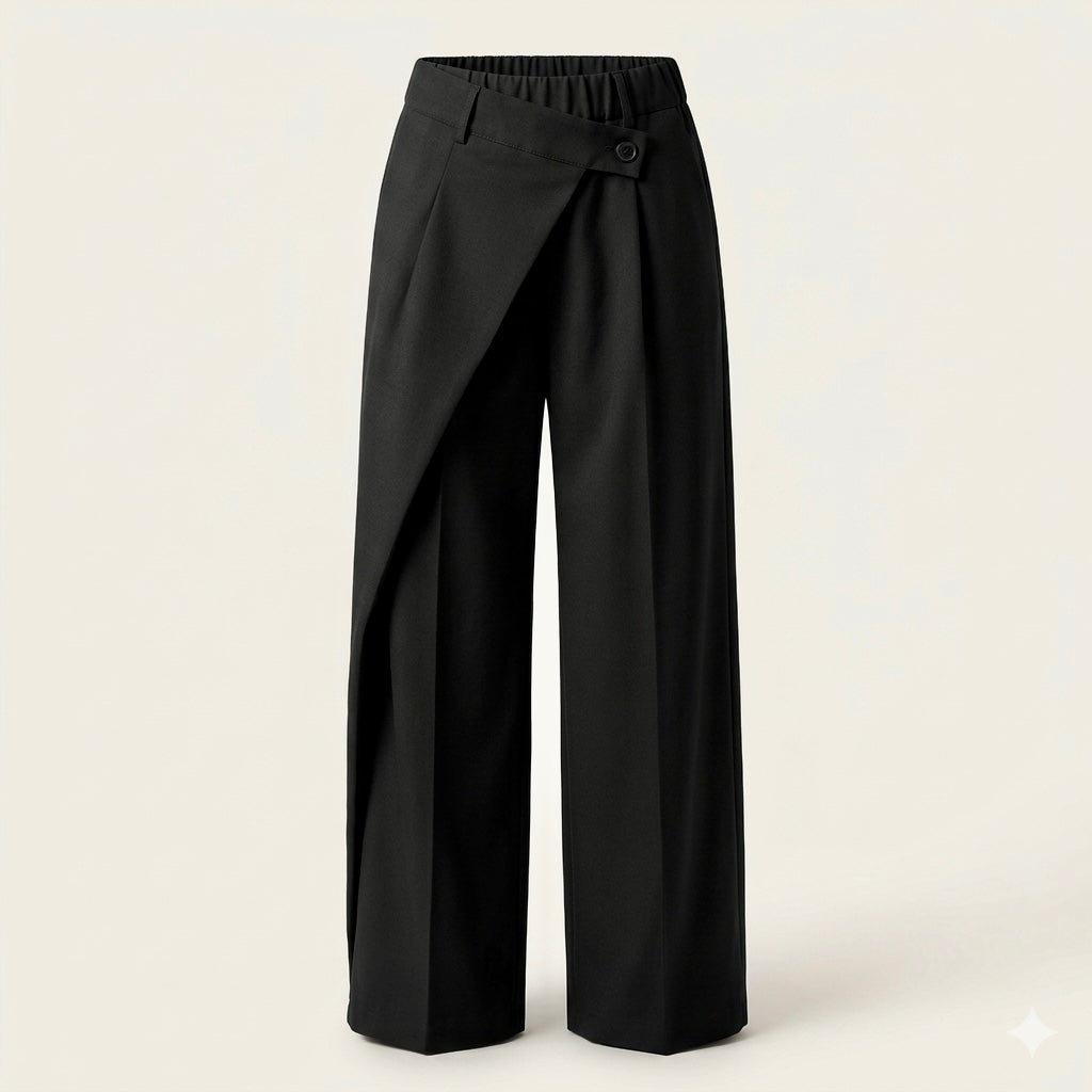 Pantalon asymétrique boutonné