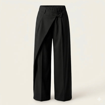 Pantalon asymétrique boutonné