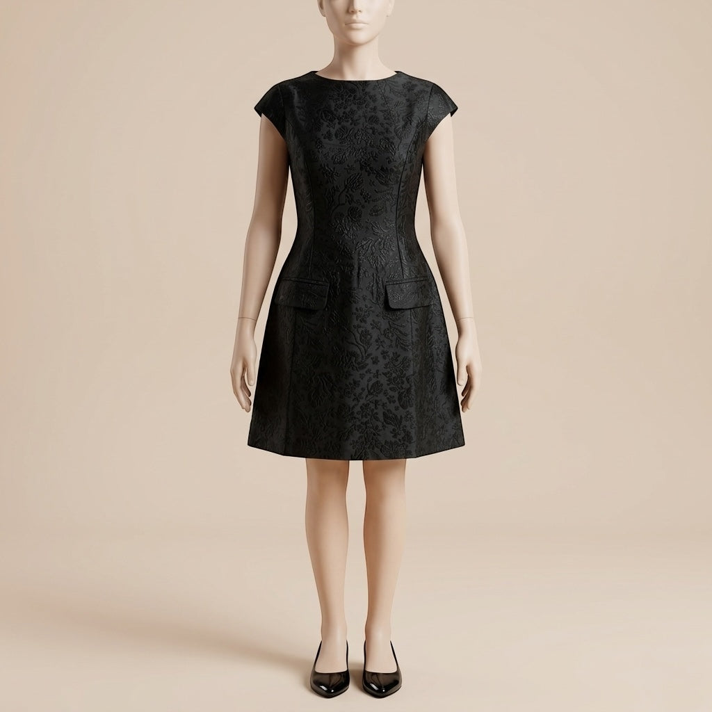 Robe Courte en Jacquard