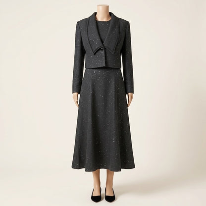 Ensemble scintillant en tweed