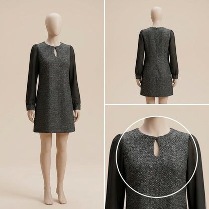 Robe courte en Tweed - Élégance rétro-chic