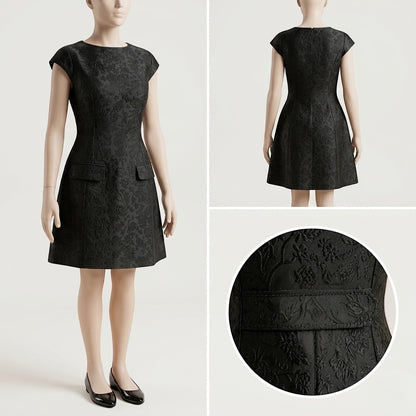 Robe Courte en Jacquard