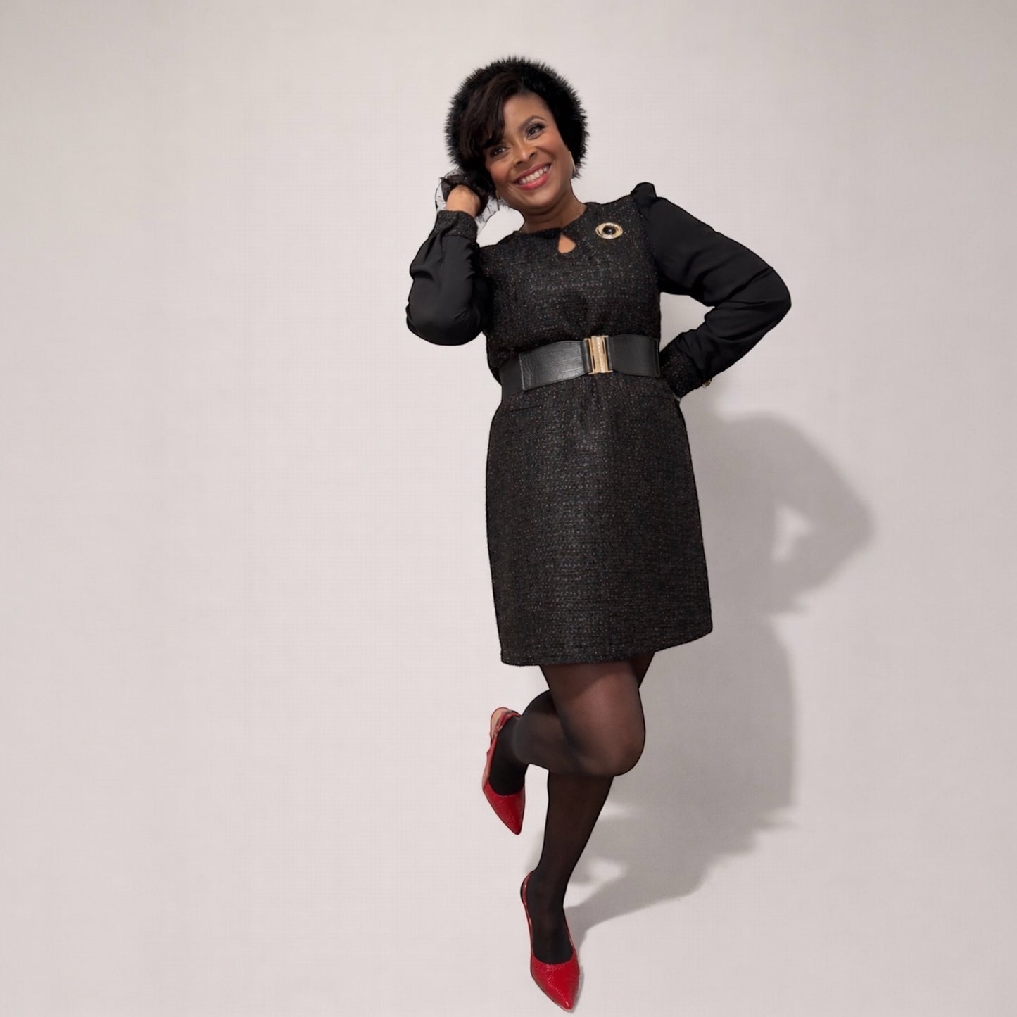 Robe courte en Tweed - Élégance rétro-chic