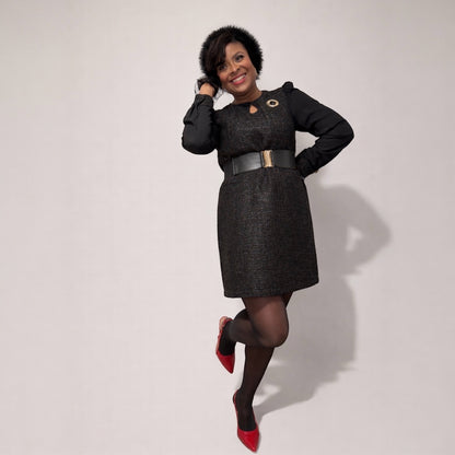 Robe courte en Tweed - Élégance rétro-chic