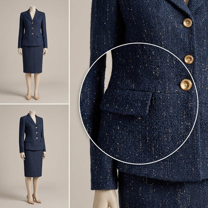 Tailleur Chic Bleu Nuit
