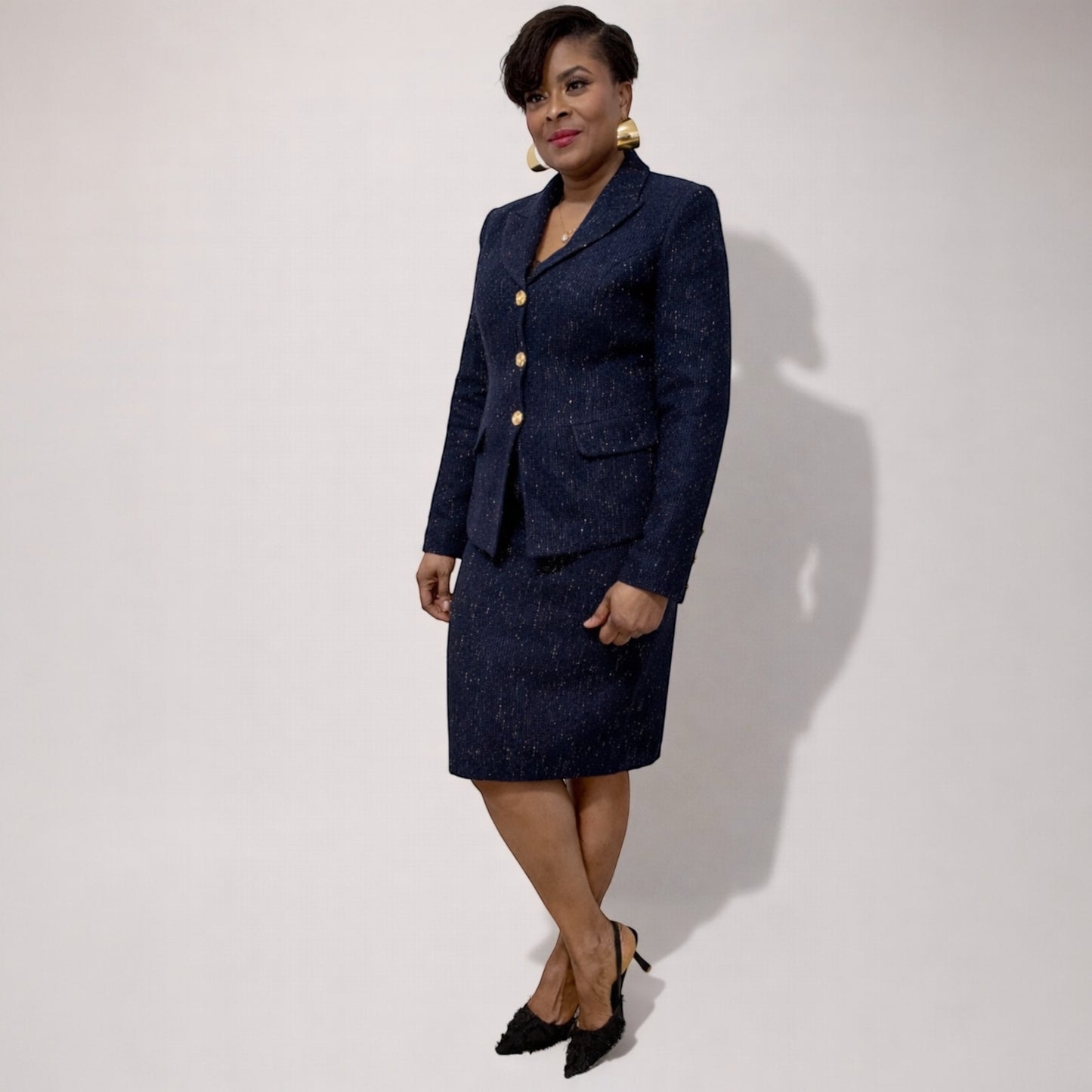 Tailleur Chic Bleu Nuit