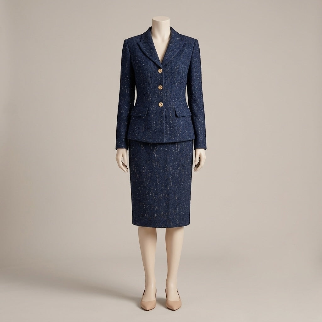 Tailleur Chic Bleu Nuit